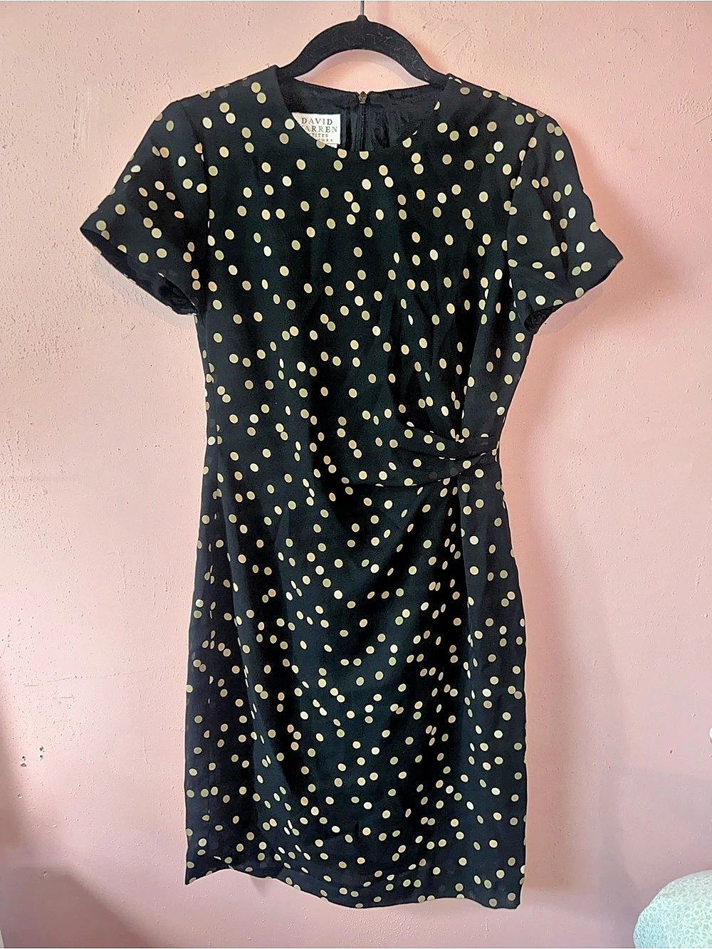David Warren Polka Dot Dress